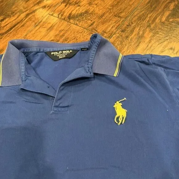 Ralph Lauren Polo. Big pony. Blue yellow. Size XL in GUC pro fit - Picture 2 of 7